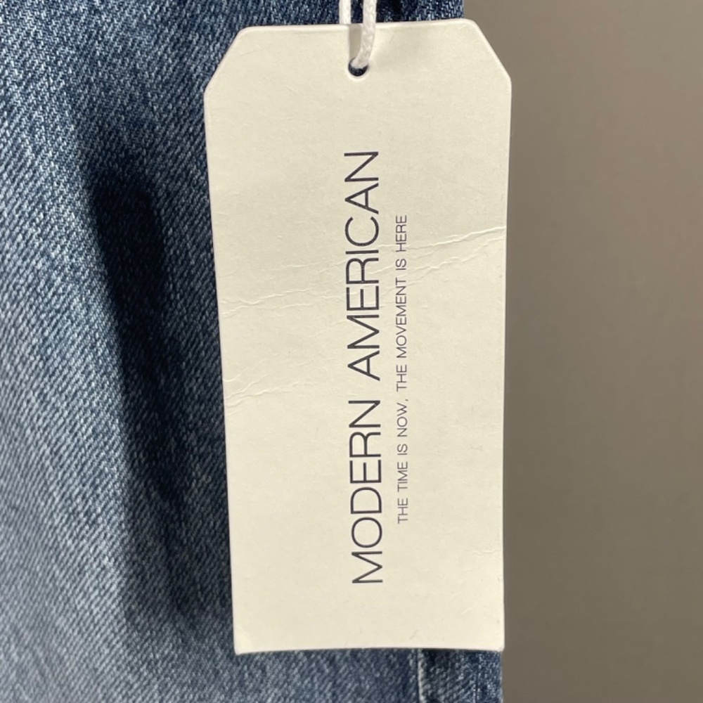NEW Modern American Jeans Womens 26 blue denim Rayne straight leg pull on boho - Picture 5 of 10